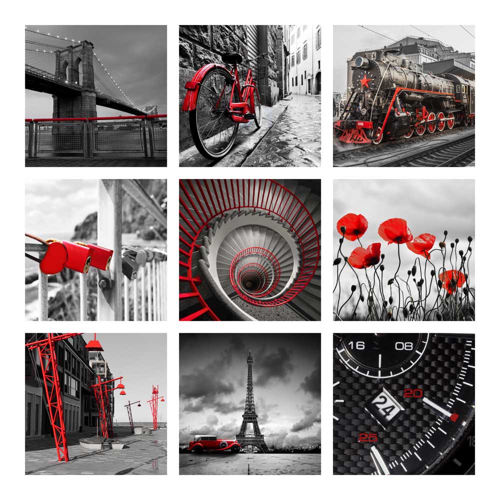 Colour Montages - Black and Red (#CM_02)