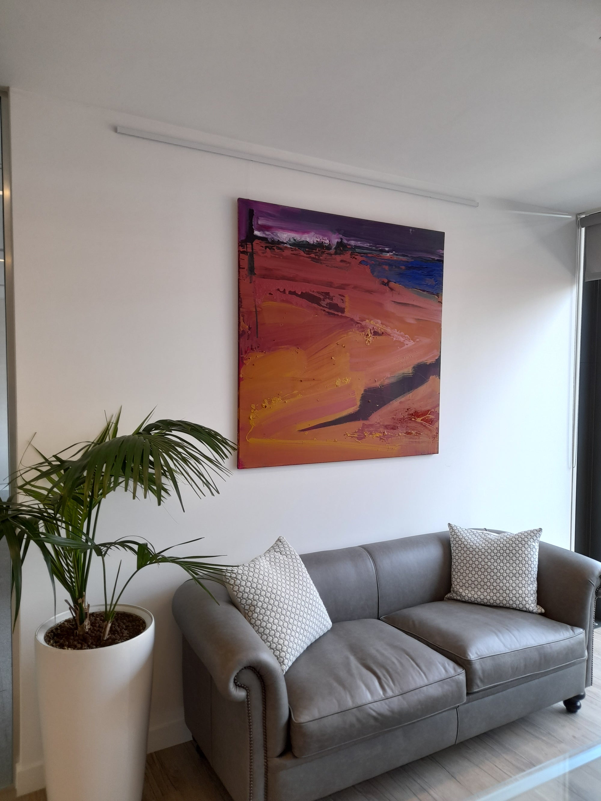 Office art and picture hanging rails for international investment firm in Soho, London