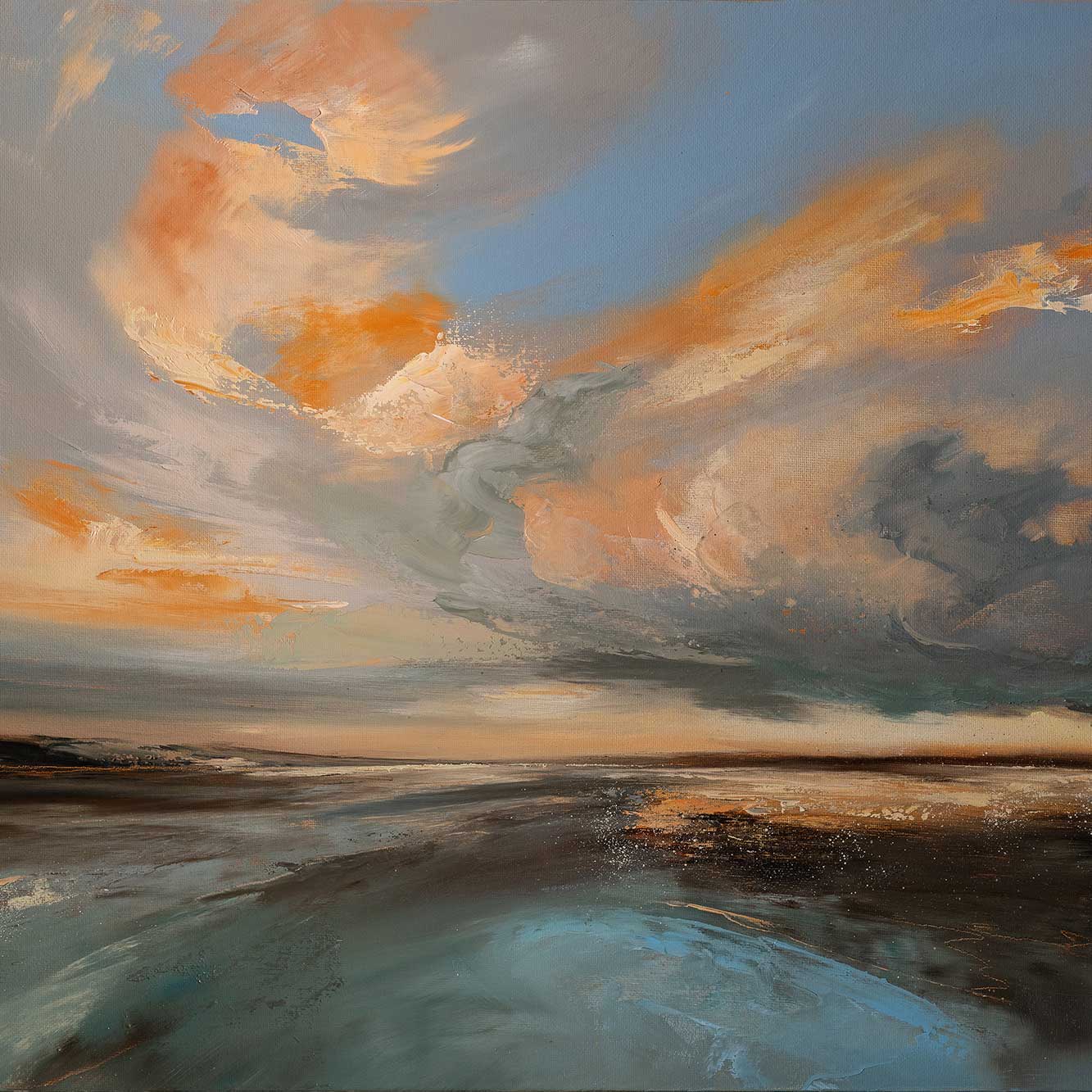 NEW IN - coastal landscape artwork created by our new partner artist Amy Jobes.