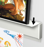 PACK OF 5 Combi Paper & Poster Display Rail & Shelf Kit: 200cm, White