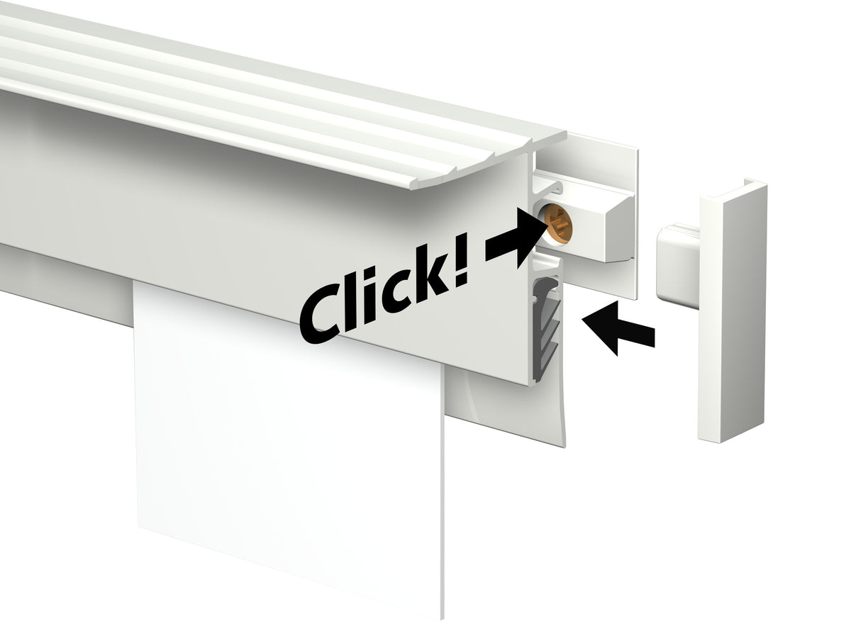 PACK OF 5 Combi Paper & Poster Display Rail & Shelf Kit: 200cm, White