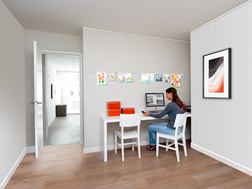 PACK OF 5 Paper & Poster Display Rail Kit: 200cm, White