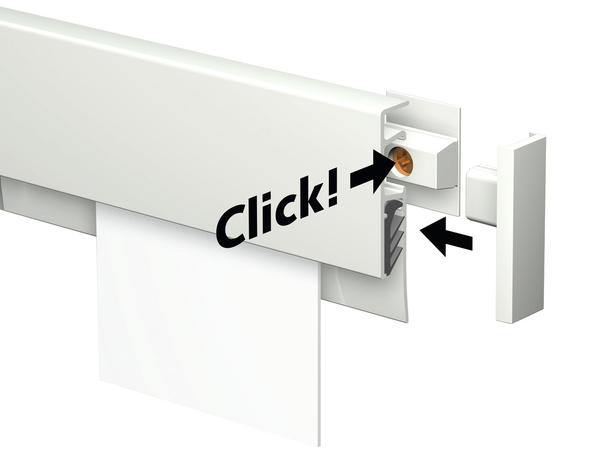 PACK OF 5 Paper & Poster Display Rail Kit: 200cm, White