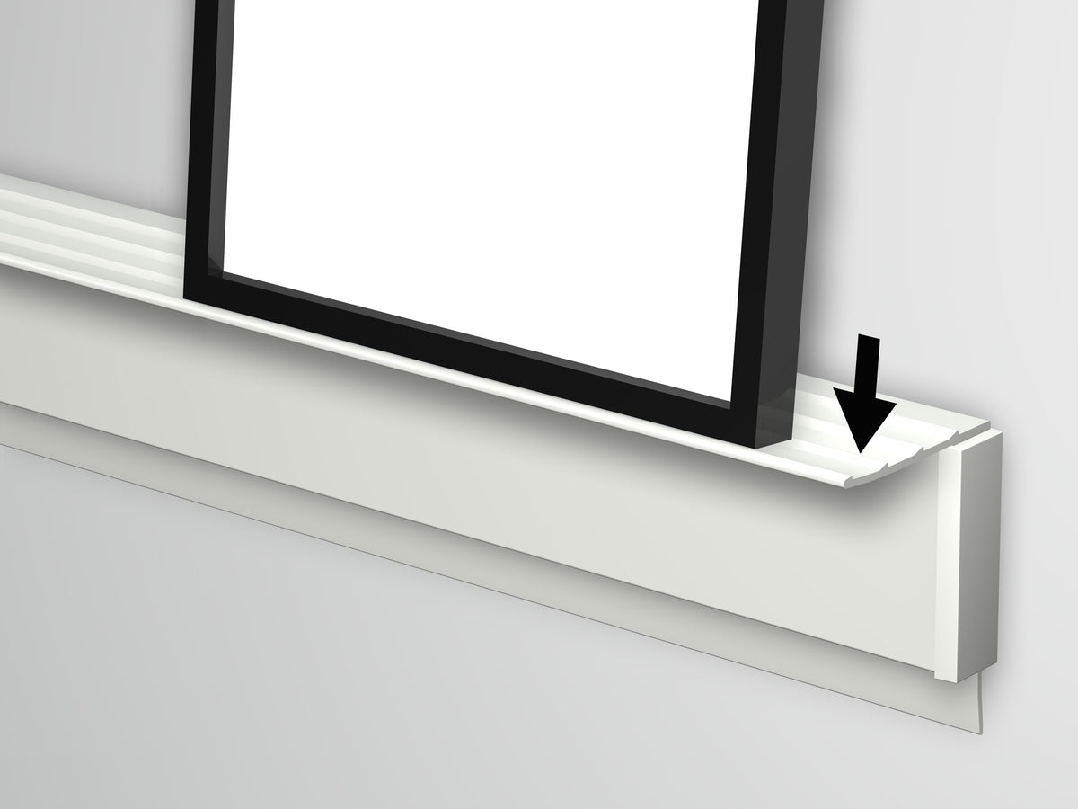 PACK OF 5 Combi Paper & Poster Display Rail & Shelf Kit: 200cm, White