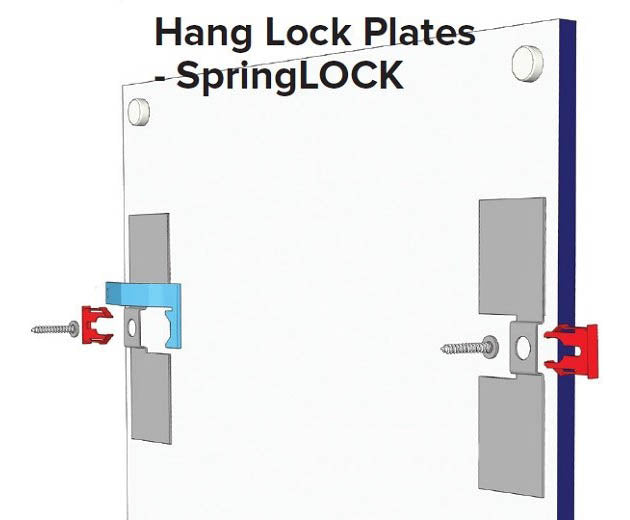 SALE 50% OFF PACK OF 5 SpringLOCK Flat Panel Lock Plate Kits