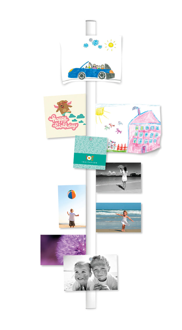 PACK OF 5 Vertical Magnetic Paper & Poster Rail Kit (100cm)