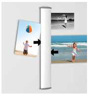 PACK OF 5 Vertical Magnetic Paper & Poster Rail Kit (100cm)