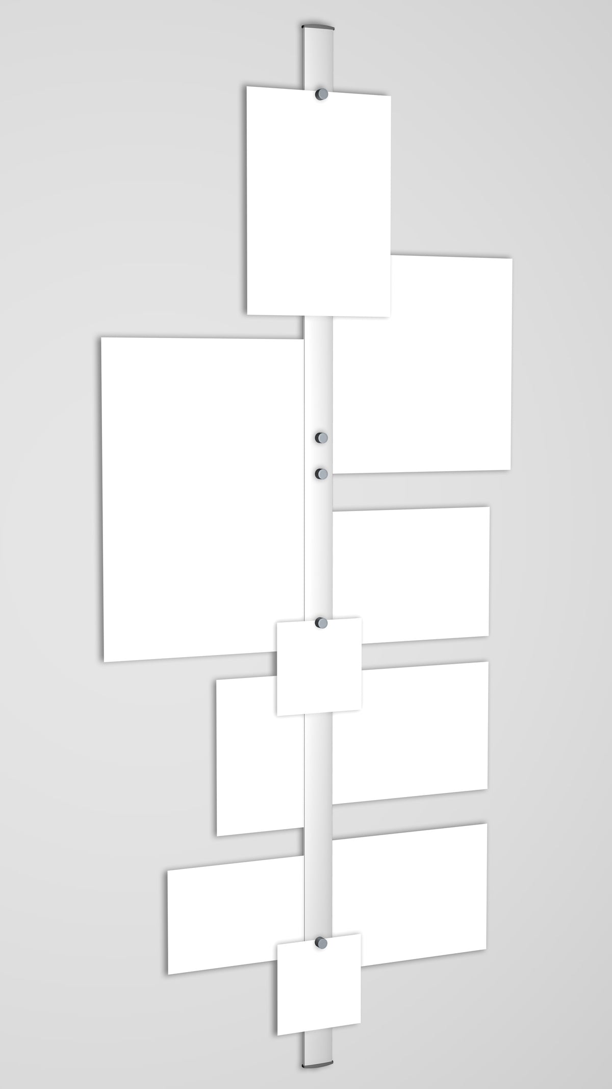 PACK OF 5 Vertical Magnetic Paper & Poster Rail Kit (100cm)