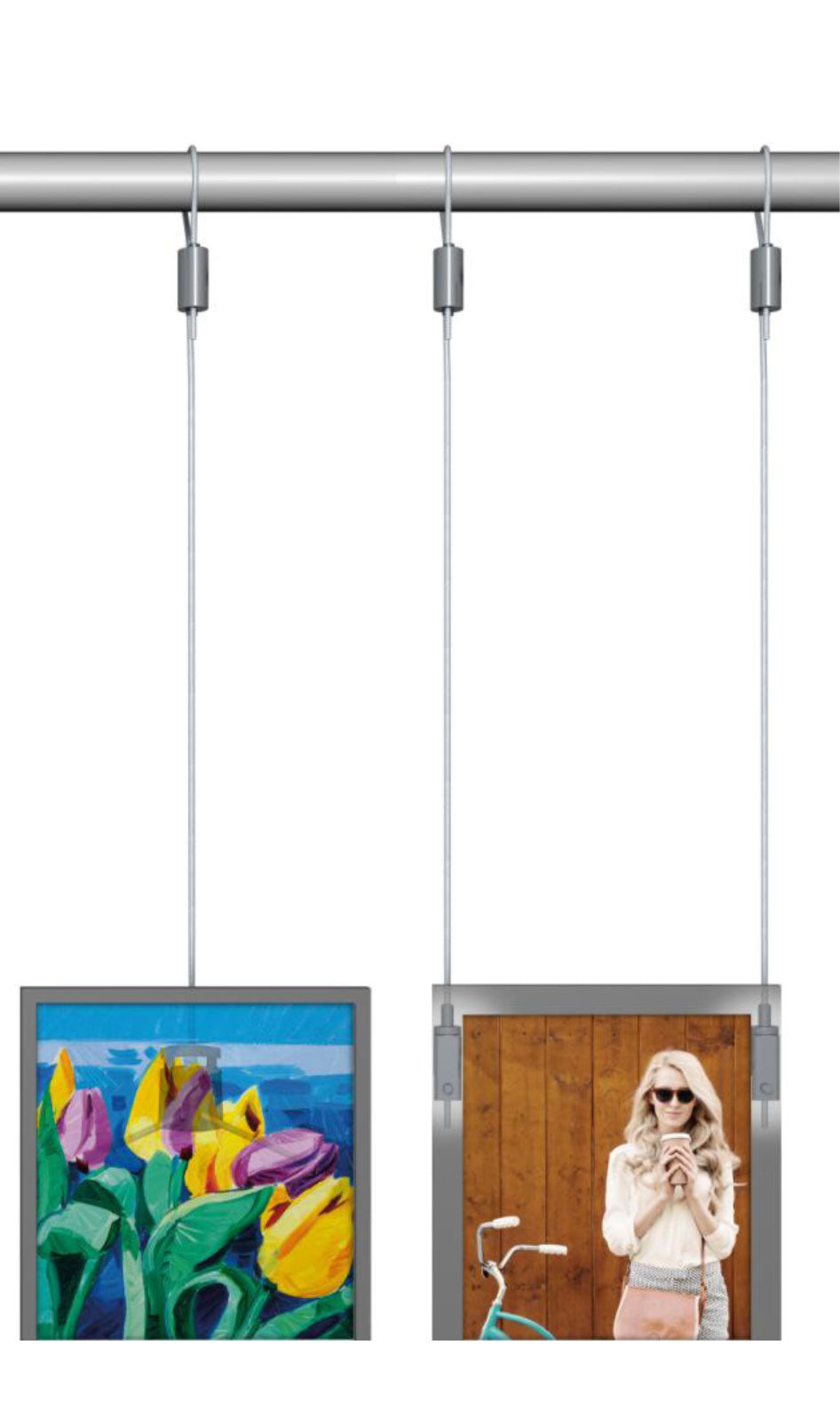 PACK OF 3 Flexible Loop Hanger + Micro Gripper 200cm (max. 10kg)