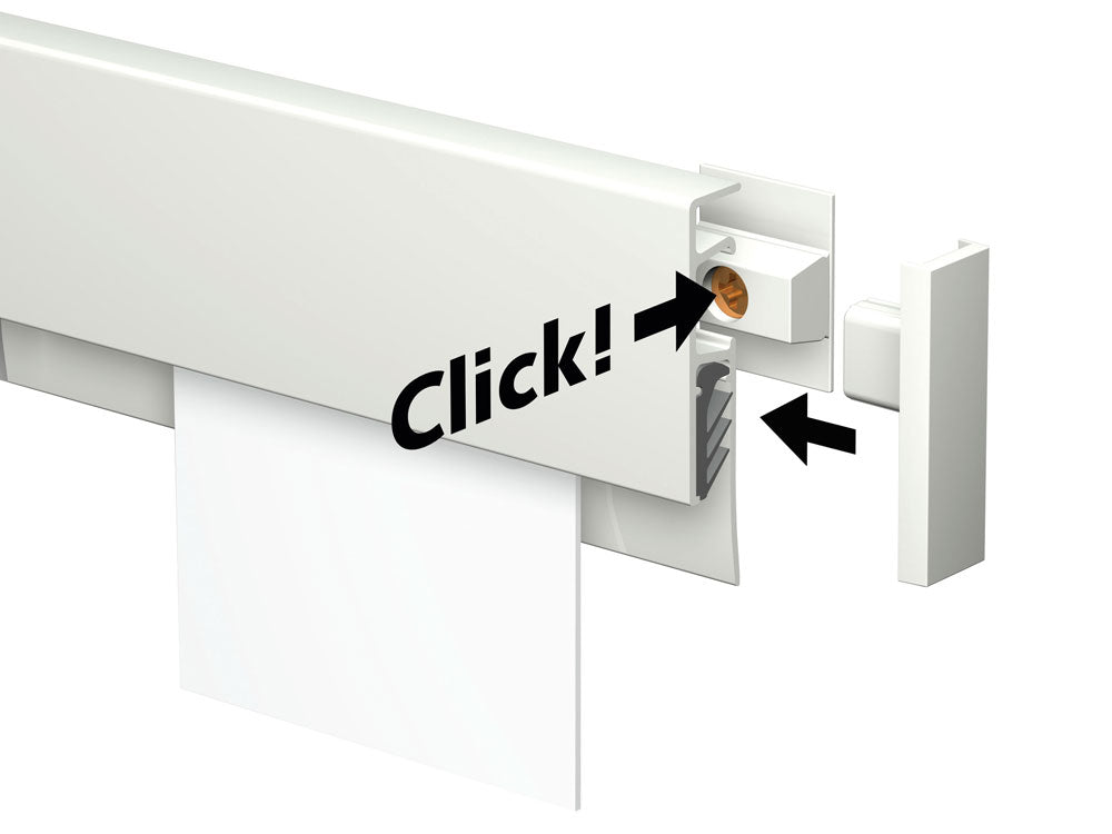 PACK OF 5 Paper & Poster Display Rail Kit: 200cm, White