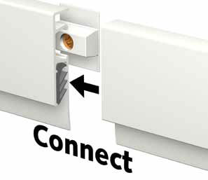 PACK OF 5 Paper & Poster Display Rail Kit: 200cm, White