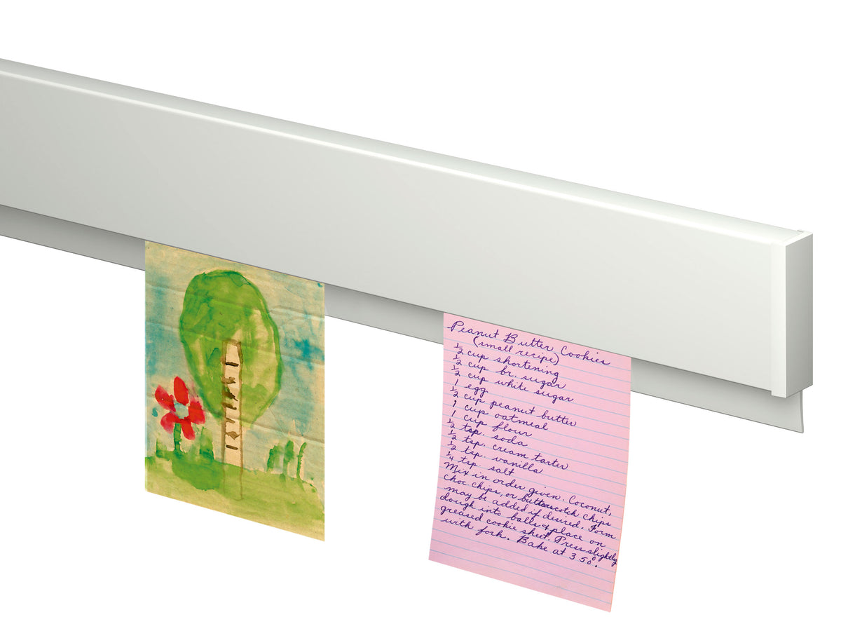 PACK OF 5 Paper & Poster Display Rail Kit: 200cm, White