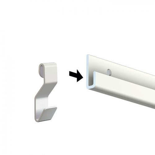 SALE 50% OFF: Pack of 10 S-Hooks for J-Rail (White)
