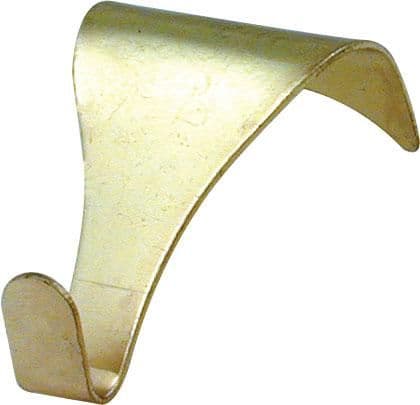 SALE 50% OFF: Picture Rail Hook: Brass Plated (Pack of 10)