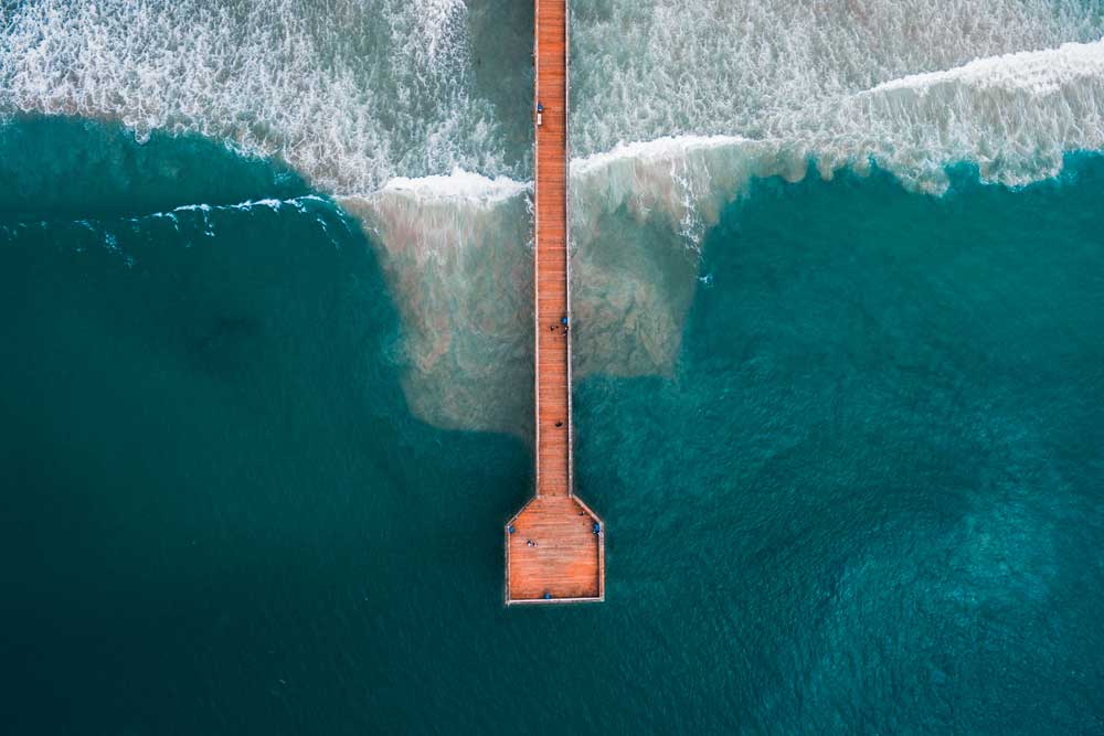 Aerial Views - Pacific Beach Pier in San Diego (#AA_AERIALV_11)