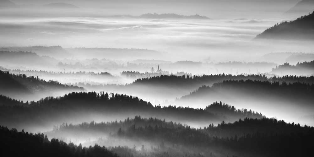 Black &amp; White Photography - Dramatic sunrise (#AA_BW_09)