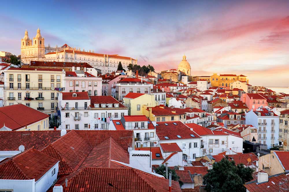 European Cities - Alfama skyline in Lisbon, Portugal (#AA_EURCITY_06)