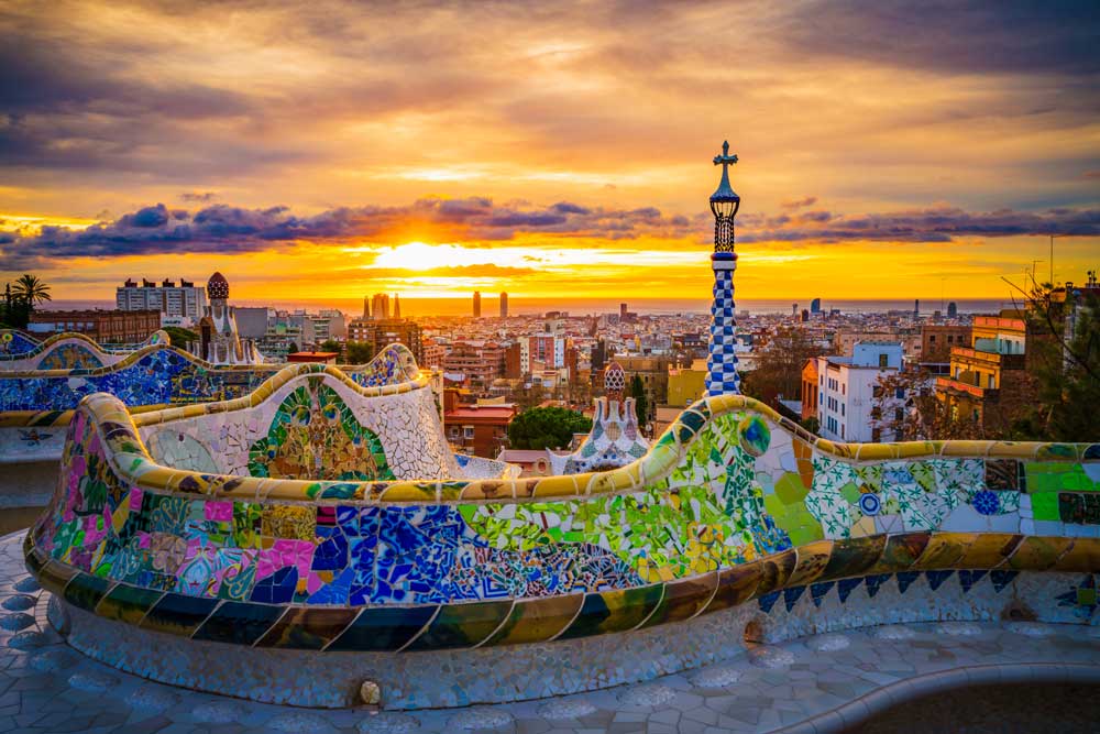 European Cities - Parc Güell in Barcelona, Spain (#AA_EURCITY_12)