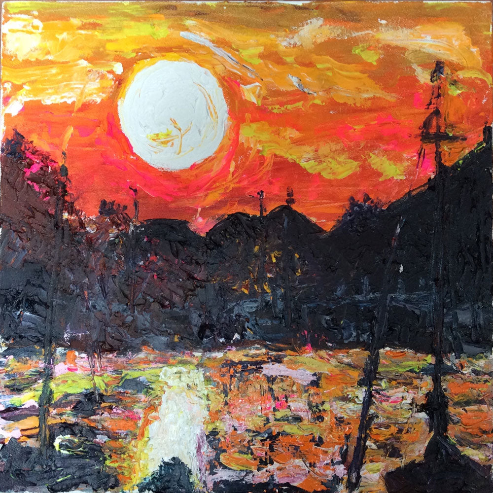 Inspired by Wells - Fiery sunset over Wells Quay (#IBW_07)
