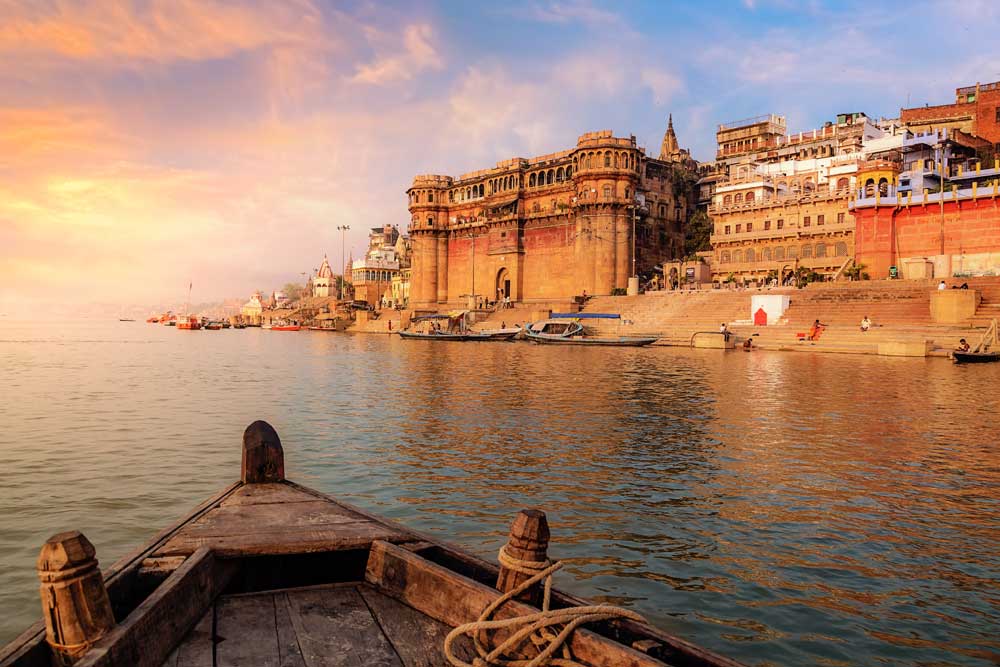 Rivers of the World - The Ganges, view of ancient city Varanasi, India (#AA_RIVW_07)