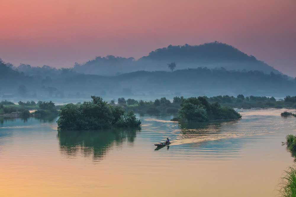 Rivers of the World - Sunrise on Mekong river, Thailand (#AA_RIVW_11)