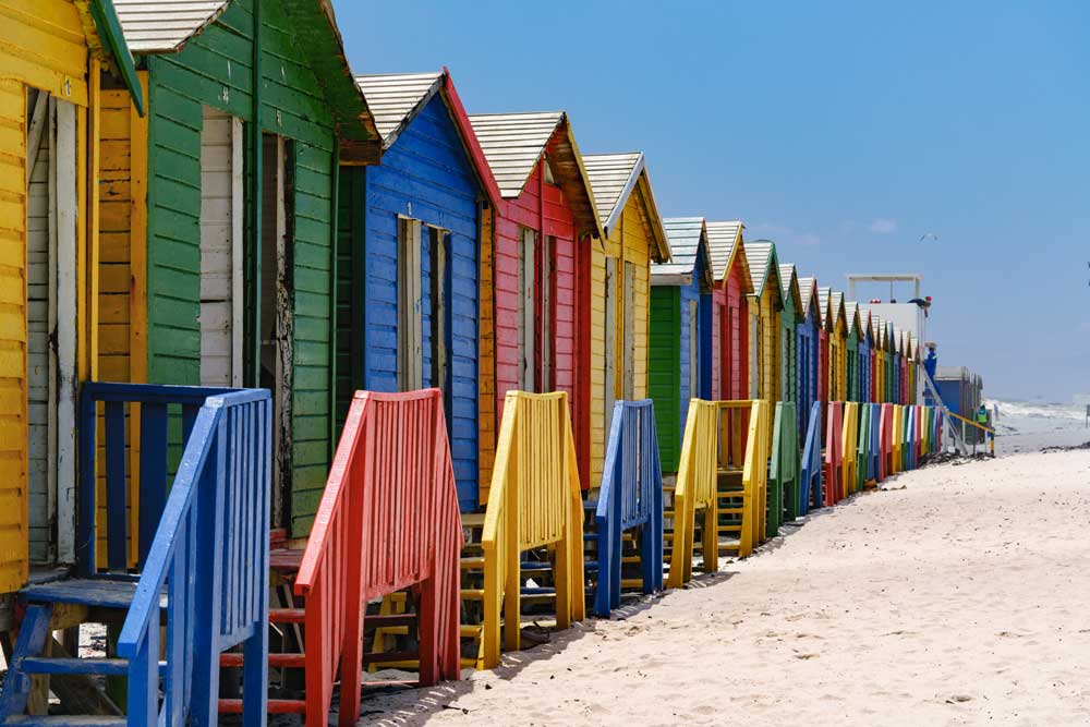 Summer Vibes - Rainbow bathing houses, South Africa (#AA_STIME_18)