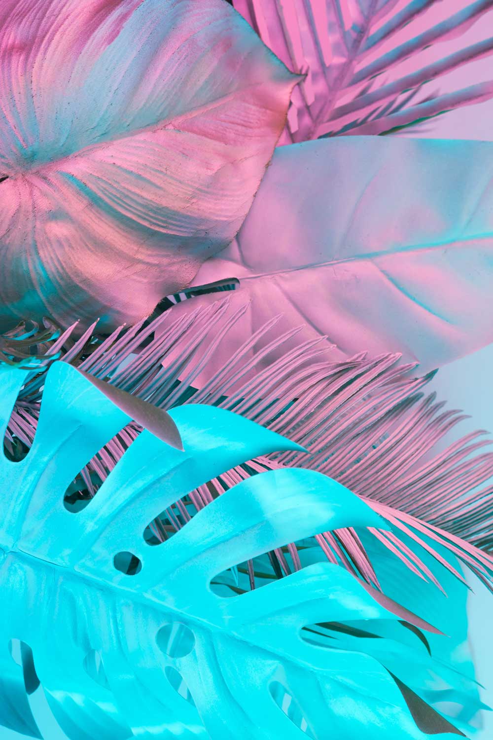Summer Vibes - Holographic palm leaves (#AA_STIME_19P)