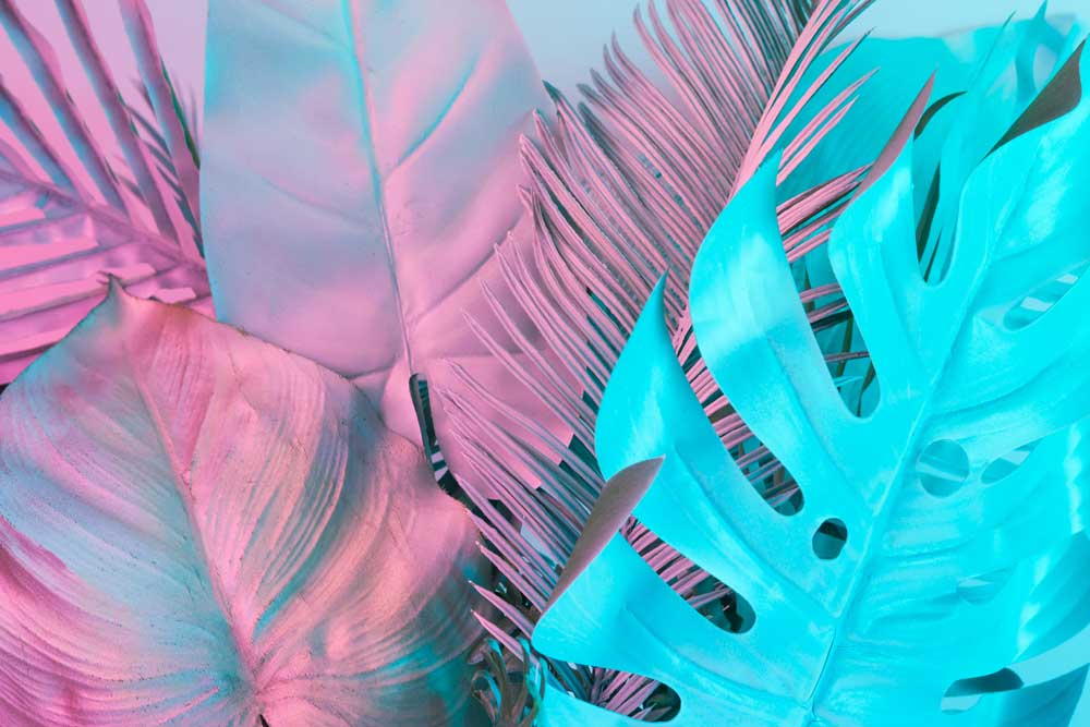 Summer Vibes - Holographic palm leaves (#AA_STIME_19)
