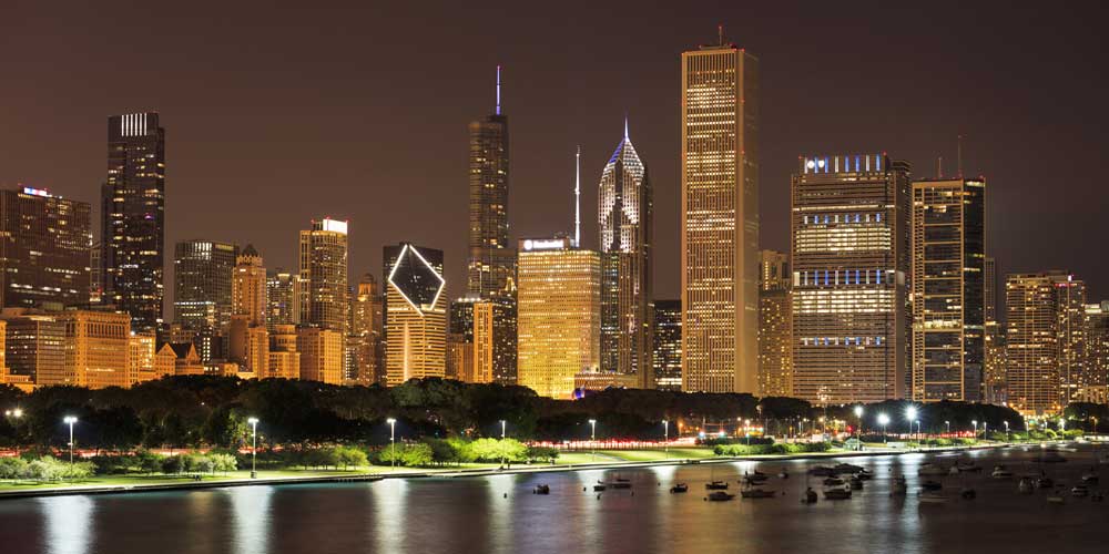World Cities - Chicago Skyline at night (#AA_WCITY_07)