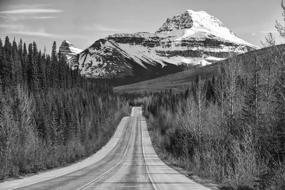 World Heritage (Black and White) - Canadian Rocky Mountains, Banff National Park, Canada (#AA_WHBW_10)