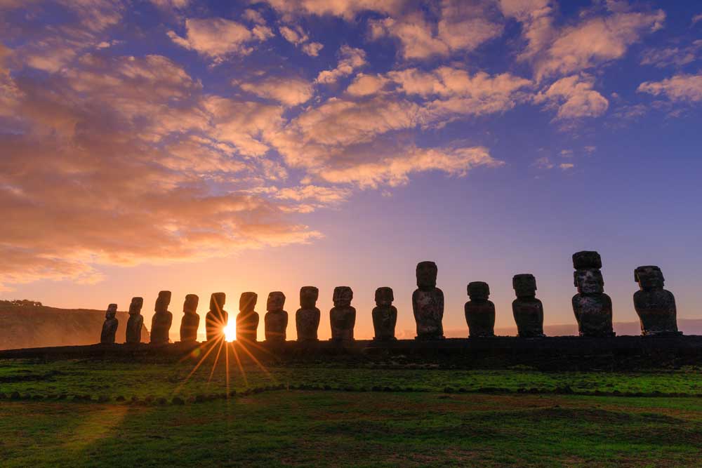 World Heritage (Colour) - Easter Island Sunrise, Rapa Nui National Park, Chile (#AA_WHC_15)