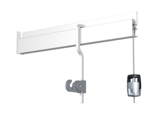 GALLERY Wall Rail (White, 200cm) inc fittings