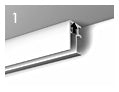 MINI Picture Hanging Rail (Silver, 200cm) inc fittings