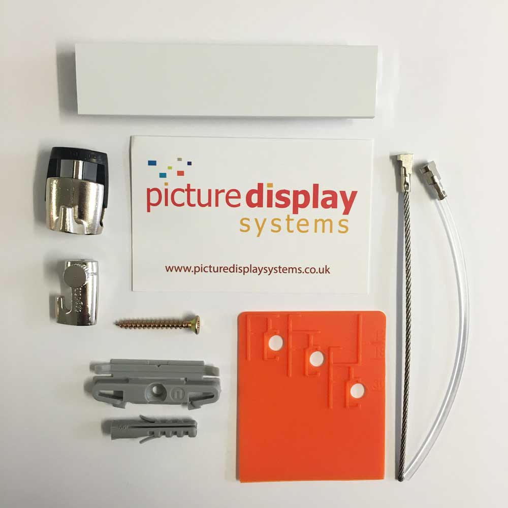 PRO Picture Hanging Rail Sample Pack (White)